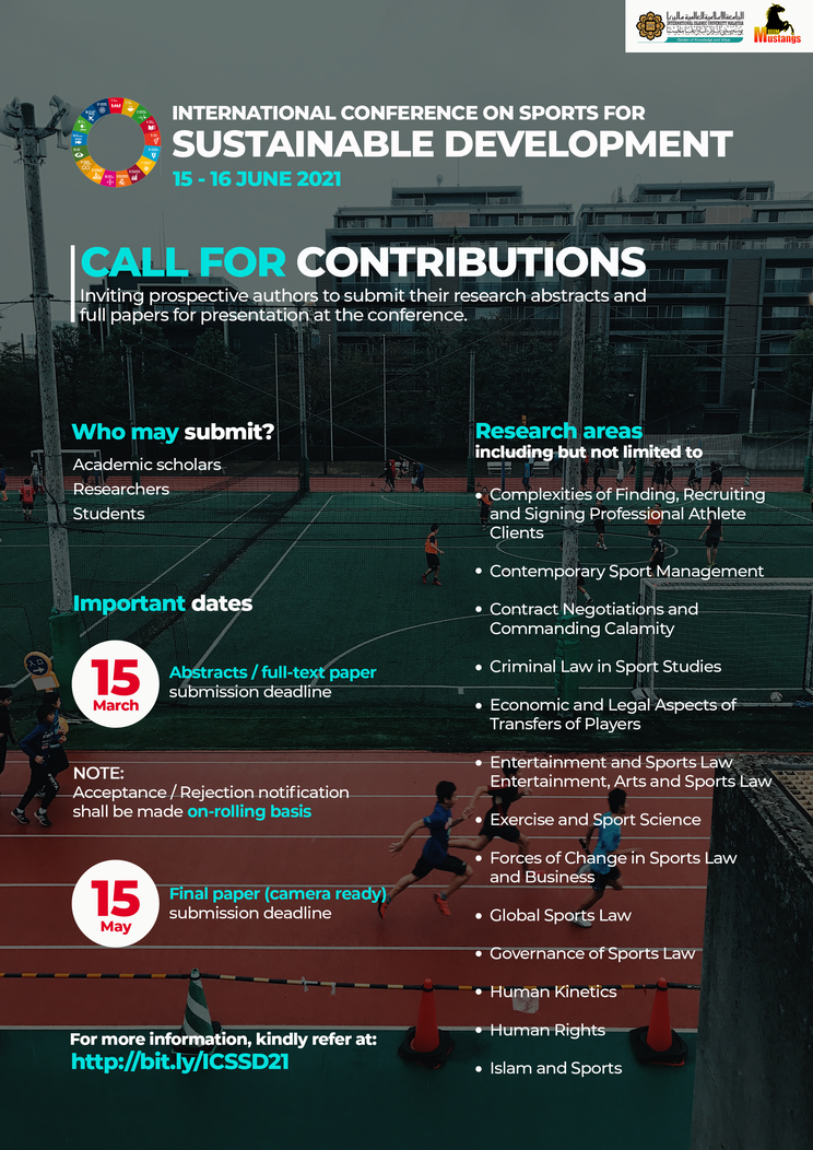 INTERNATIONAL CONFERENCE ON SPORTS FOR SUSTAINABLE DEVELOPMENT (15 - 16 JUNE 2021)