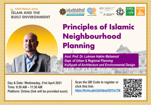 KAED Webinar Series: Principles of Islamic Neighbourhood Planning