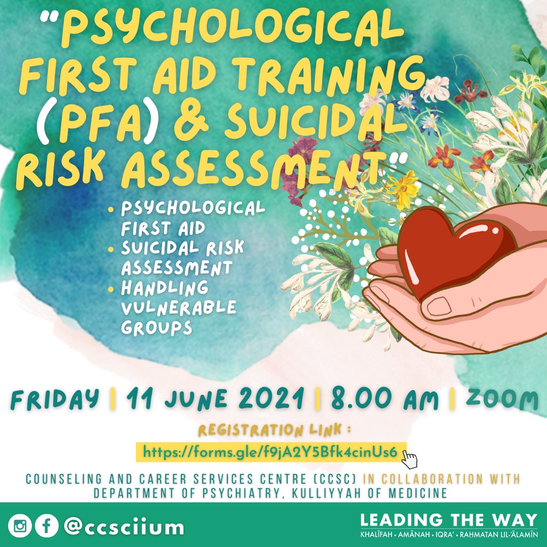 Training of Psychological First Aid (PFA) and Suicidal Risk Assessment