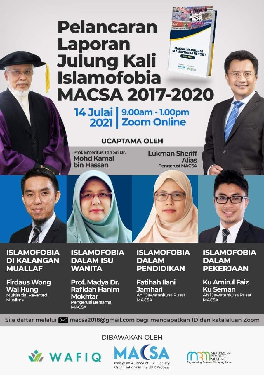 Pelancaran Laporan Julung kali Islamofobia MACSA 2017-2020