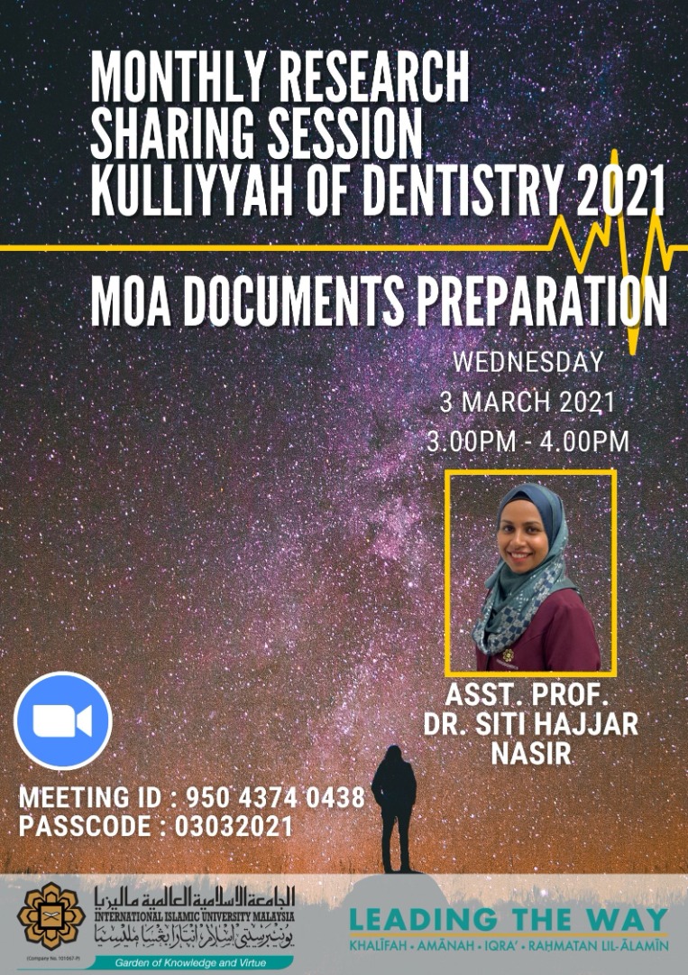 Research Sharing Session: MOA Documents Preparation