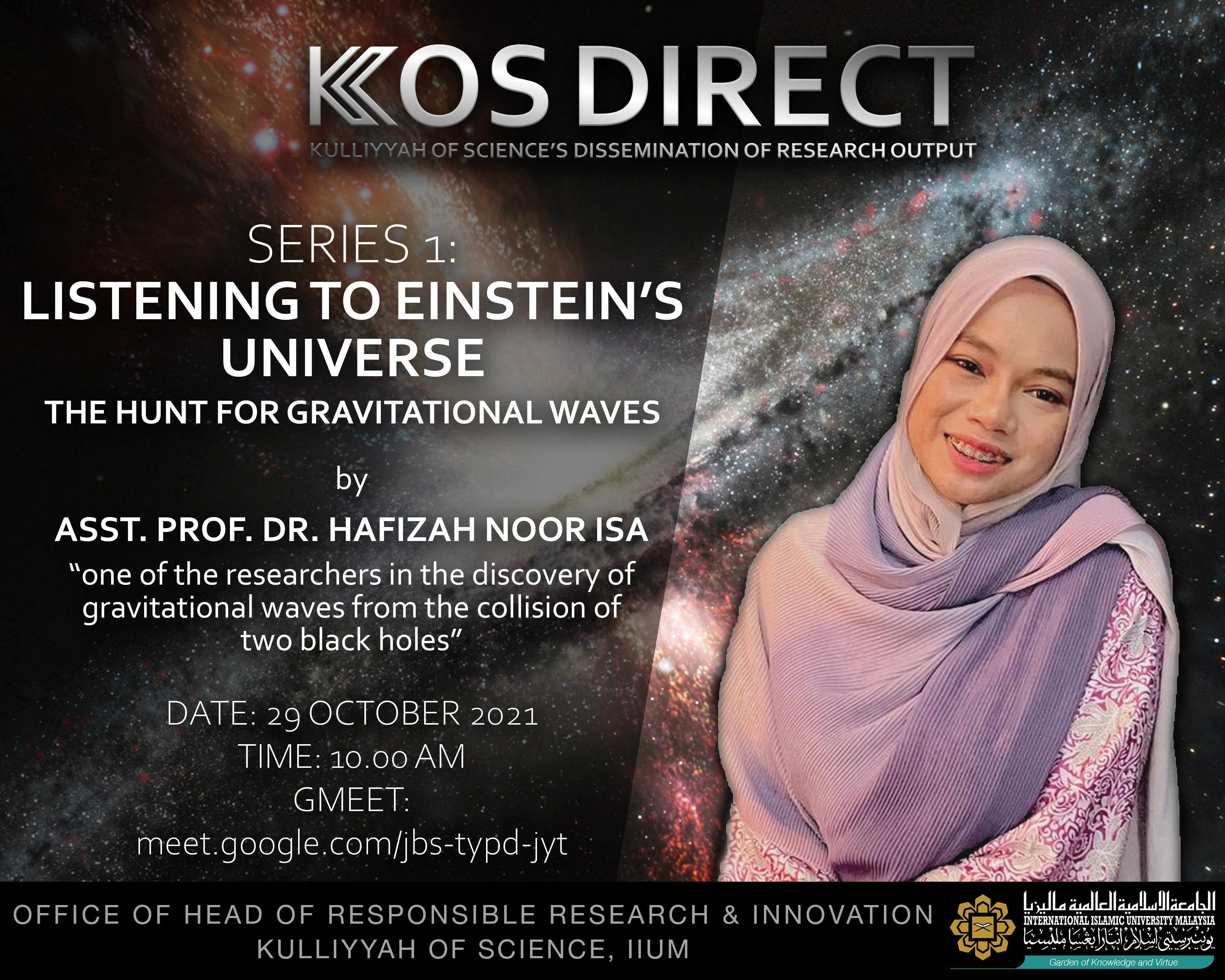 Kulliyyah of Science Dissemination of Research Output (KOS DIRECT) Series 1