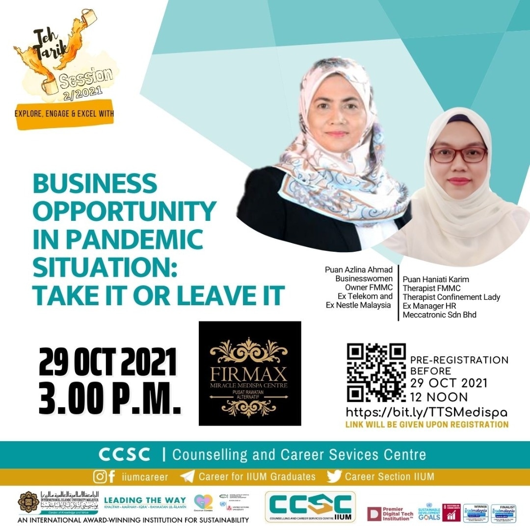 Teh Tarik Session - Business Opportunity in Pandemic Situation : Take it or Leave it