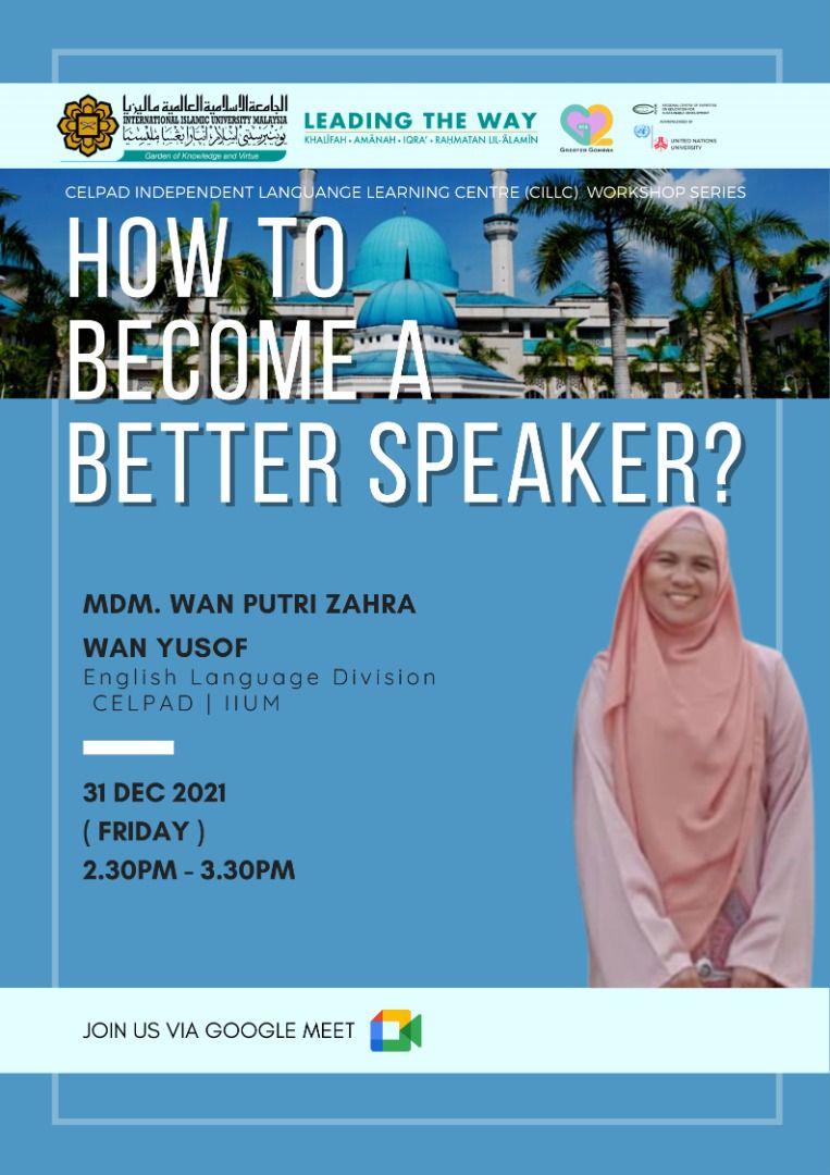 CILLC WORKSHOP SERIES: HOW TO BECOME A BETTER SPEAKER