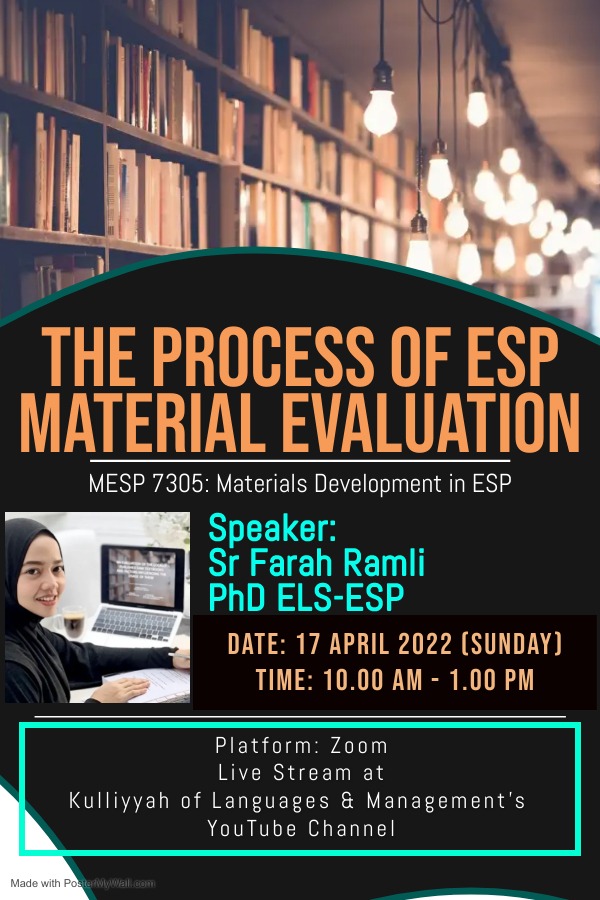 The Process of ESP Material Evaluation