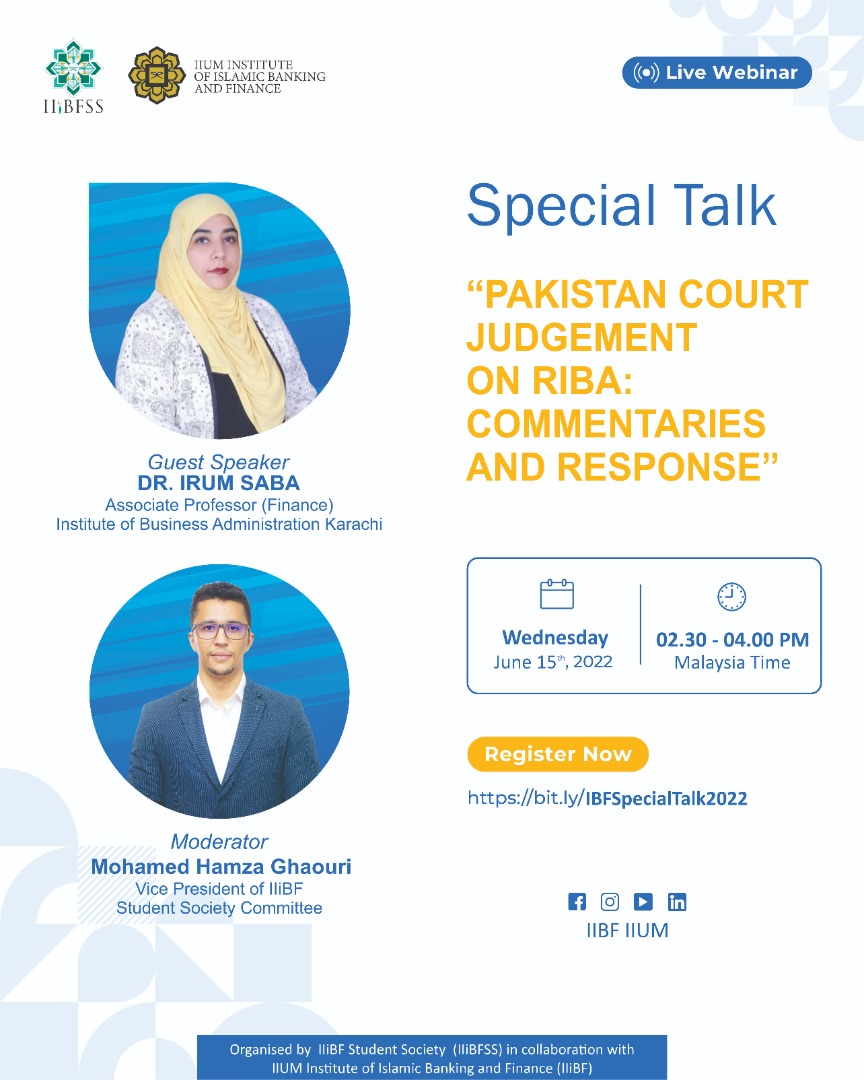 Special Talk on Pakistan Court Judgement on Riba : Commentaries and Response