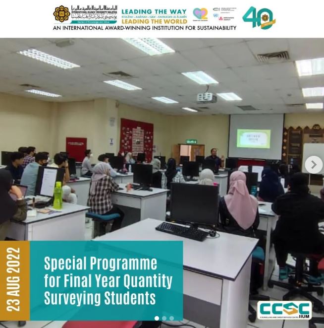 Special Programme for Final Year Quantity Surveying Students