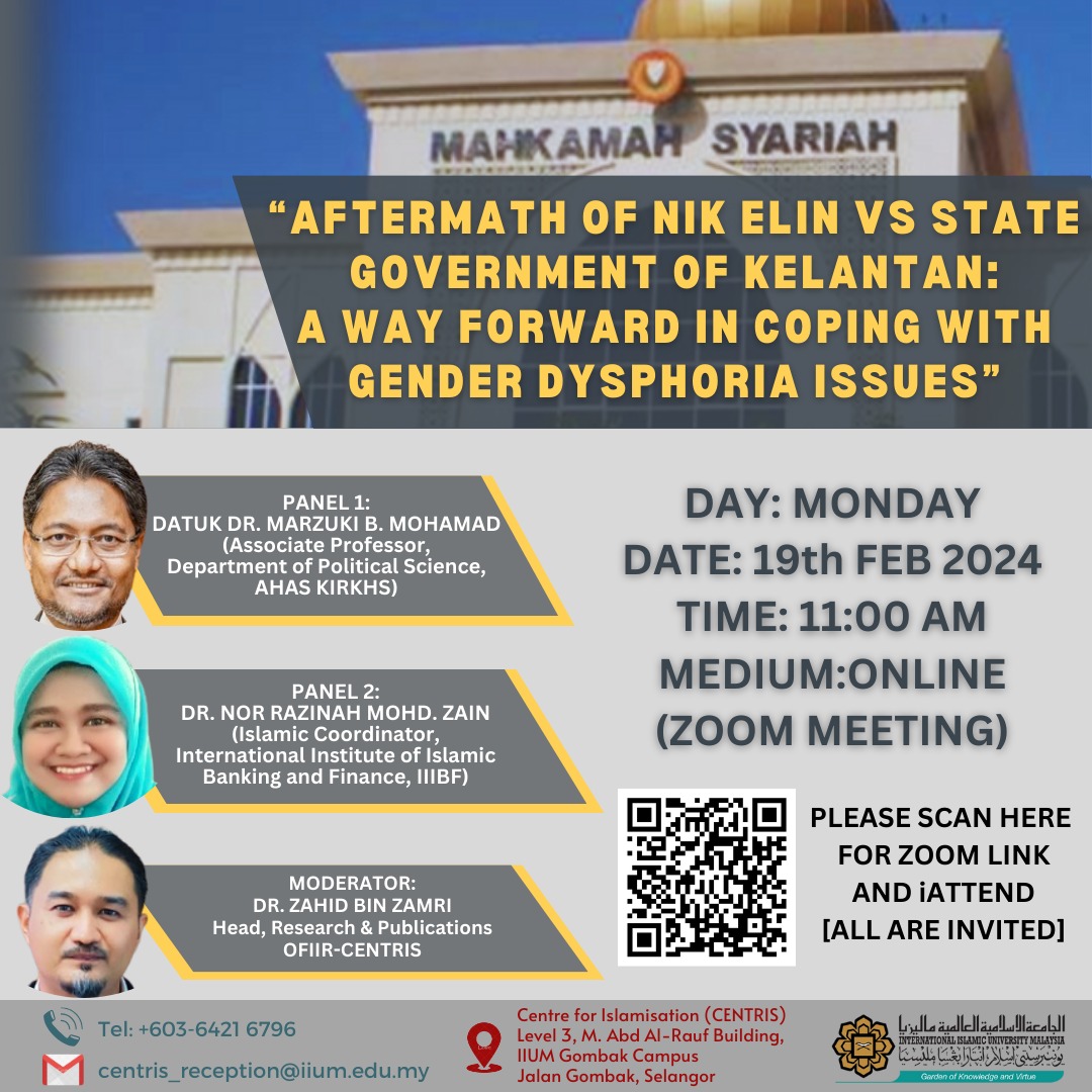 Aftermath of Nik Elin vs State Government of Kelantan: A Way Forward in Coping with Gender Dysphoria Issue