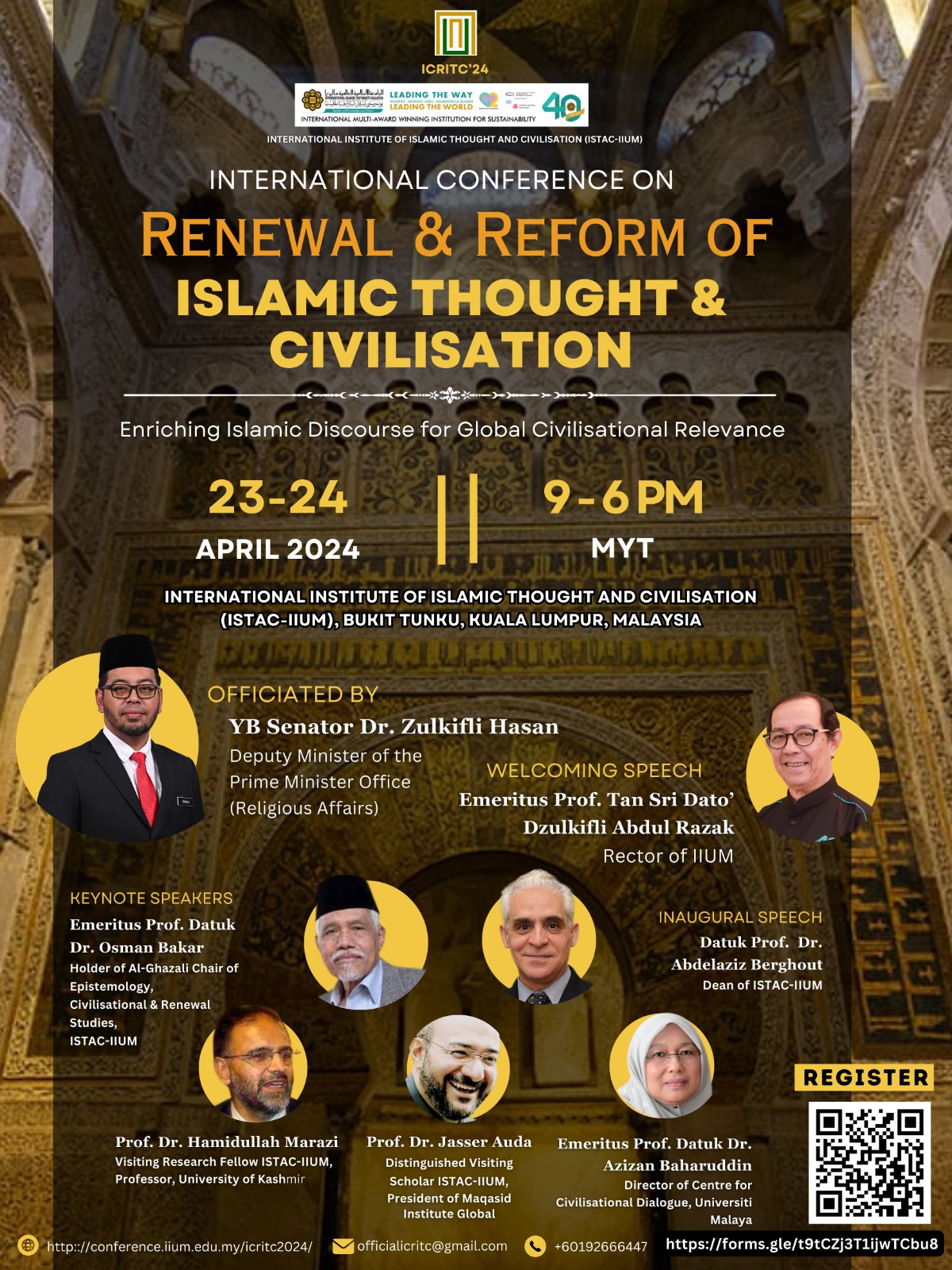 INTERNATIONAL CONFERENCE ON RENEWAL AND REFORM OF ISLAMIC THOUGHT AND CIVILISATION